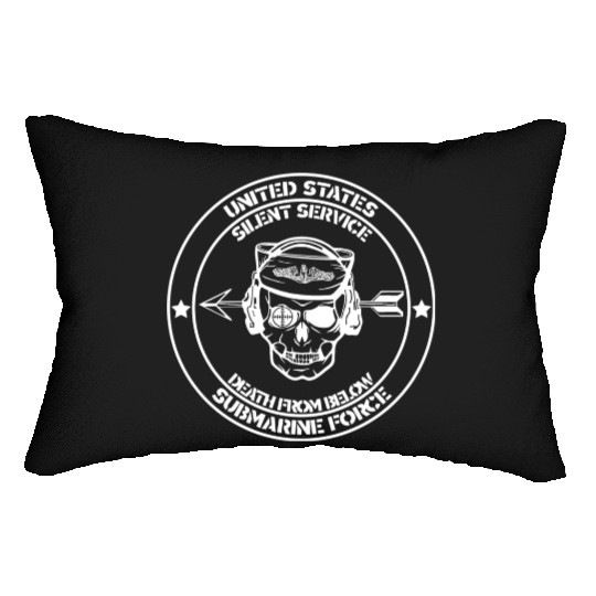 Us Submarine Force Death From Below Silent Service Lumbar Pillows