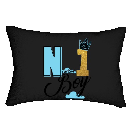 Number One Boy Lumbar Pillows