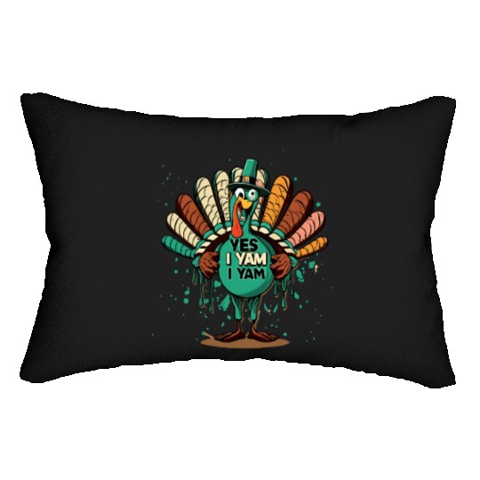 Thanksgiving Yes I Yam Funny Couple Lumbar Pillows