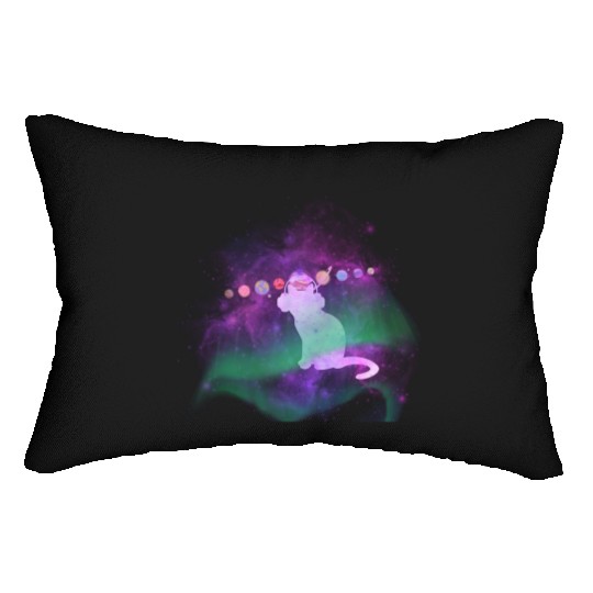 Music Space Cat Lumbar Pillows