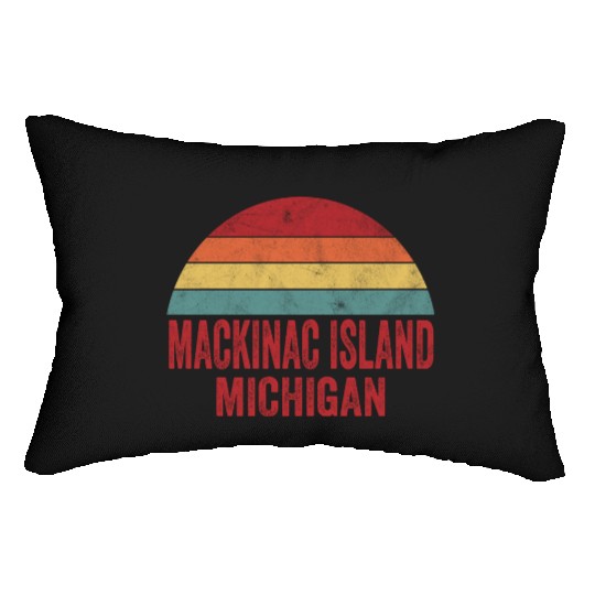Vintage Mackinac Island Michigan Lumbar Pillows