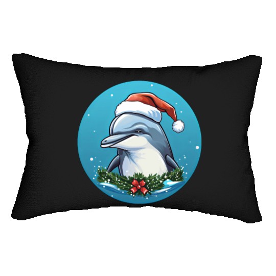 Dolphin Christmas Lumbar Pillows