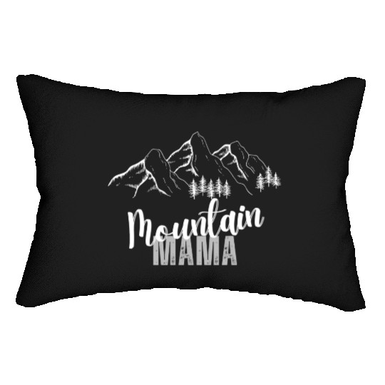 Mountain Mama, 3 Mountain peaks Lumbar Pillows