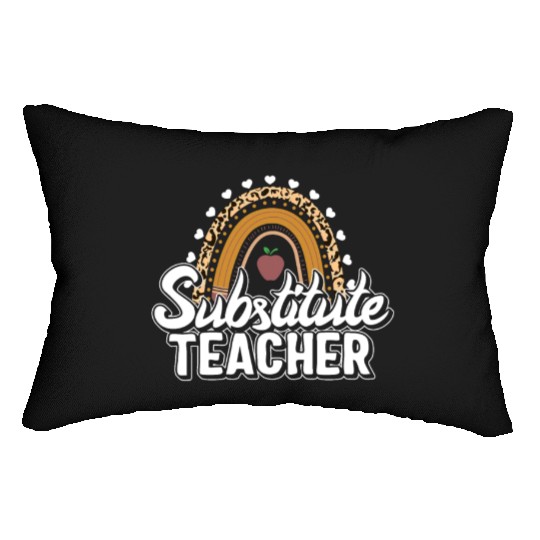 Teacher Lumbar Pillows, Substitute Teacher Lumbar Pillows, Teacher's