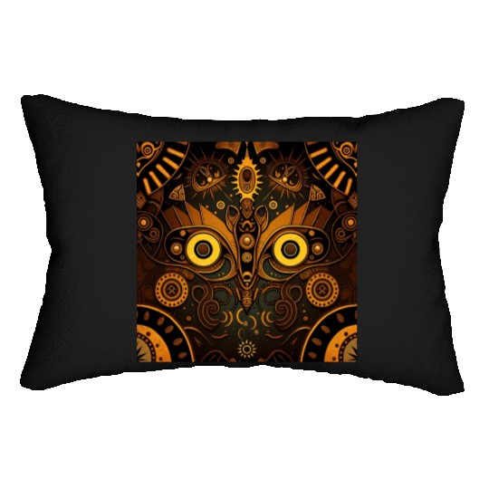 New Age 1920s Abstract Steampunk Design Lumbar Pillows