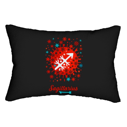 Sagittarius in the Winter Wonderland Lumbar Pillows