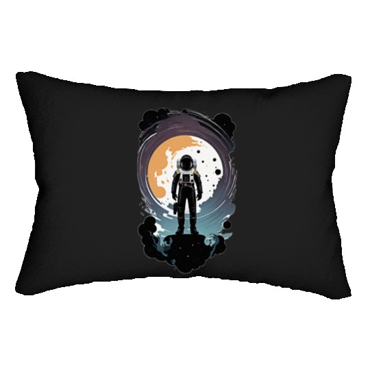astronauts enter the space dimension Lumbar Pillows