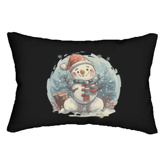 Best Snowman design Lumbar Pillows