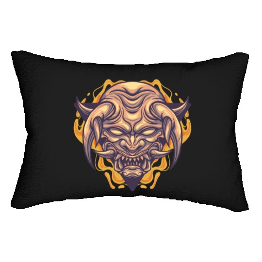 horned devil Lumbar Pillows