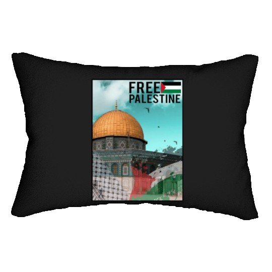 free palestine Lumbar Pillows