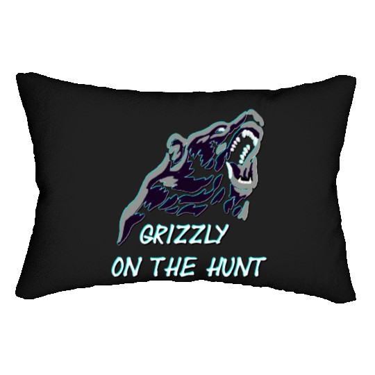 Grizzly On The Hunt Lumbar Pillows