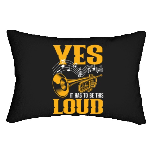 Funny Trumpet Player Gift Lumbar Pillows