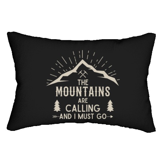 The Mountains are calling Hiking Climbing Nature Lumbar Pillows