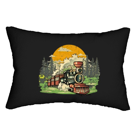 Christmas North Pole Polar Express All Abroad Xmas Lumbar Pillows