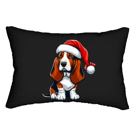Basset Hound Xmas Gifts Lumbar Pillows
