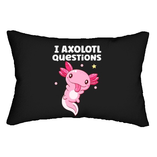 I Axolotl Questions Axolotl funny Axolotl Retro Lumbar Pillows