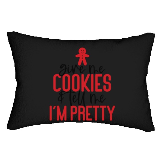 Gingerbread Man Gift Phrase Lumbar Pillows