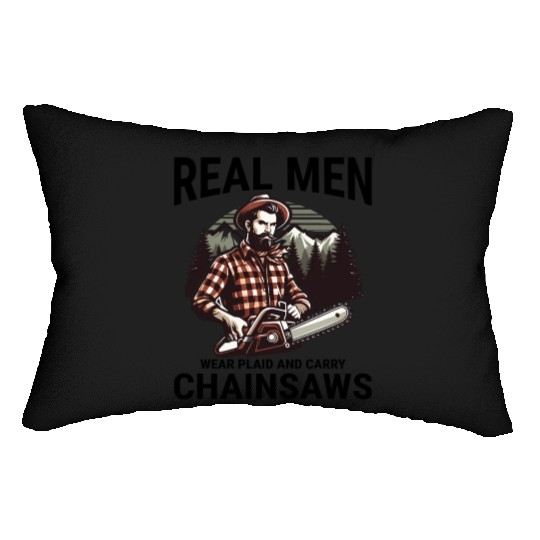Lumberjack Woodworker Woodcutter Chainsaw Arborist Lumbar Pillows