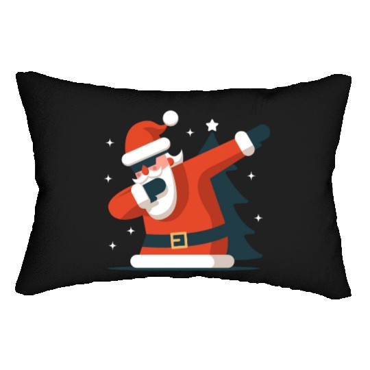 Dabbing Santa Lumbar Pillows