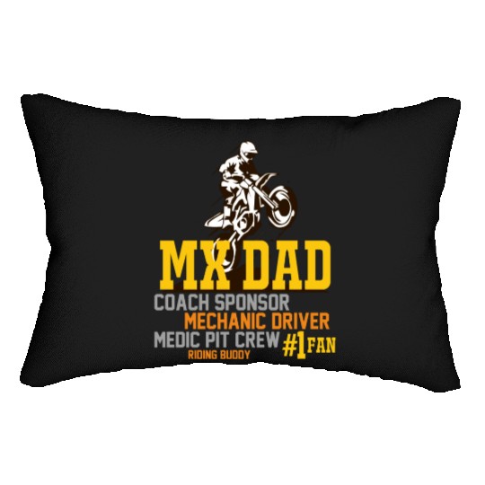 Mx Dad Motocross Supercross Papa Lumbar Pillows