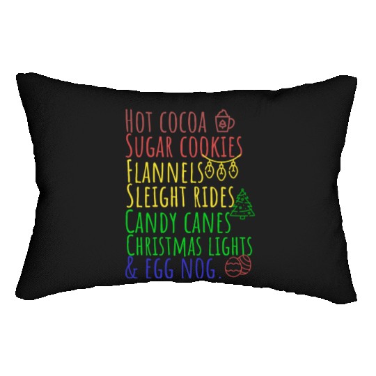 Hot cocoa sugar cookies Christmas lights Lumbar Pillows