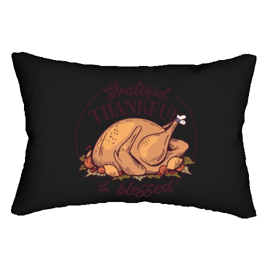 Grateful, Thankful and Blessed Lumbar Pillows