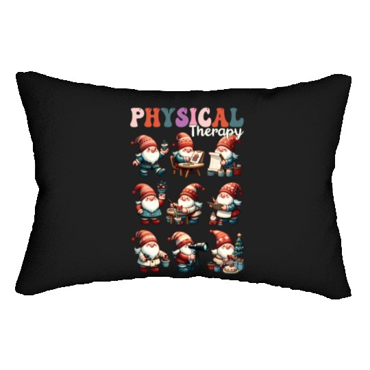 Christmas Gnome Santa Physical Therapy Xmas Lumbar Pillows