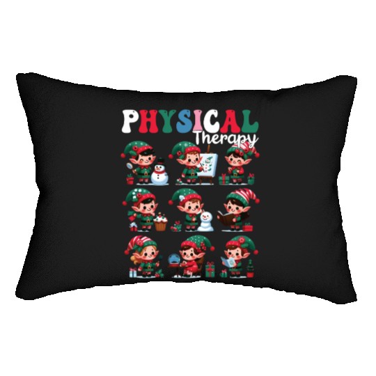 Christmas Gnome Santa Physical Therapy Xmas Lumbar Pillows