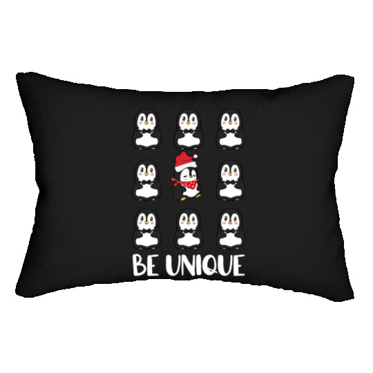 Santa Penguin Be Unique Gambling Christmas Lumbar Pillows
