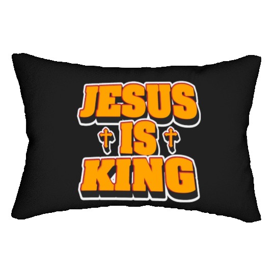 Jesus Is King Love Jesus Christian Christmas Lumbar Pillows