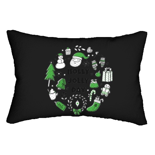 Holly Jolly Day Lumbar Pillows