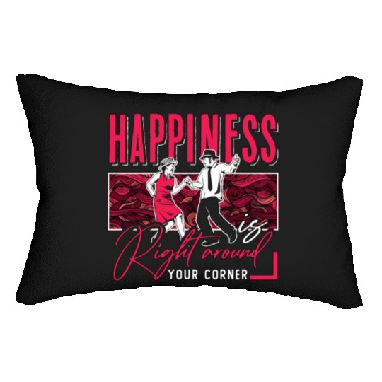 Square Dancing Happiness Is Right Western Dancing Lumbar Pillows
