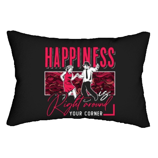 Square Dancing Happiness Is Right Western Dancing Lumbar Pillows