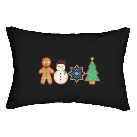 Christmas Gingerbread Cookie Lumbar Pillows