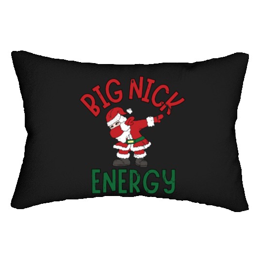 Big Nick Energy Christmas Dabbing Santa Claus Lumbar Pillows