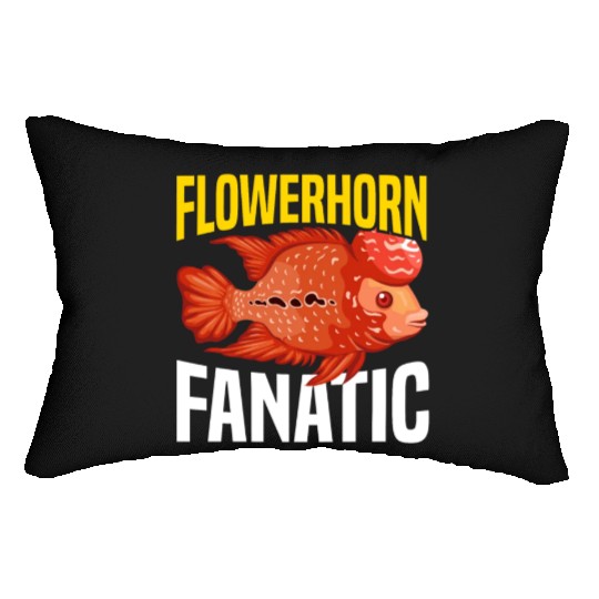 Flowerhorn Fish Lover Freshwater Aquarium Fish Lumbar Pillows