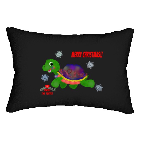 "Tinsel the Turtle" (Snowflake Snuggliezz) Lumbar Pillows