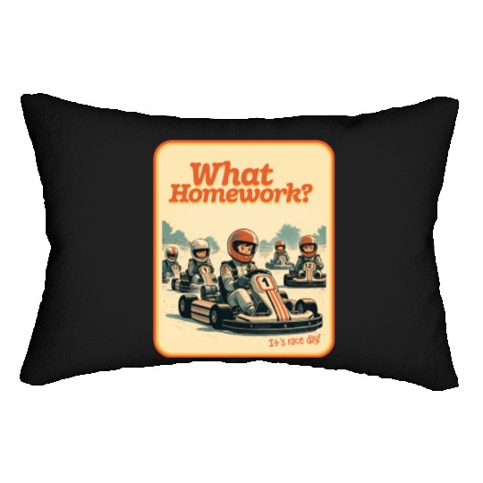 What Homework? It’s Race Day! Lumbar Pillows