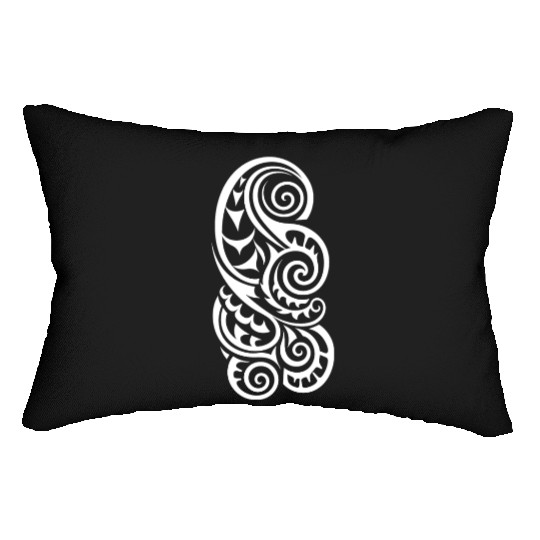 Maori Tattoo Marvels inked Traditions Lumbar Pillows