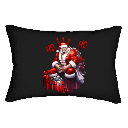 Ho Ho Ho Gym Santa Lumbar Pillows