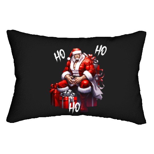 Ho Ho Ho Gym Santa Lumbar Pillows