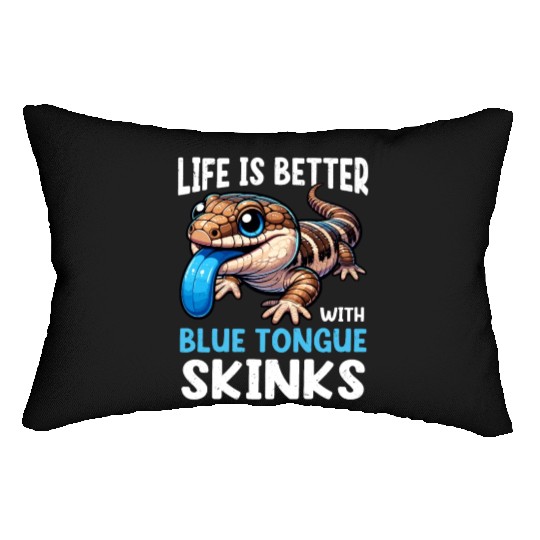 Lizard Collector Reptile Lover Blue Tongue Skink Lumbar Pillows