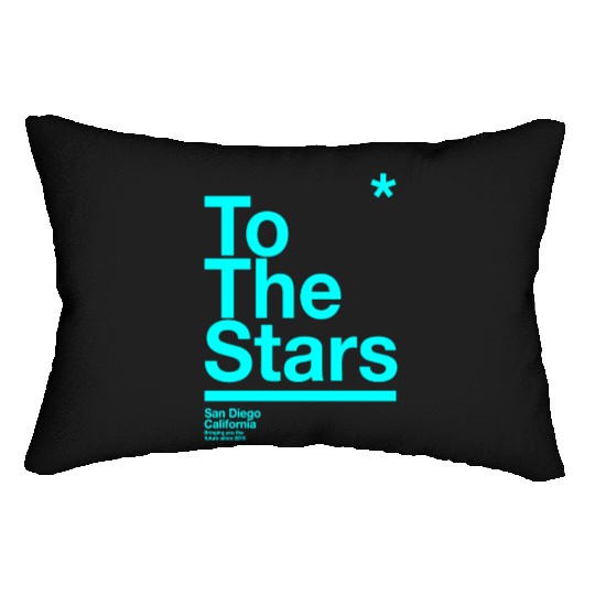 To The Stars Light Blue Lumbar Pillows