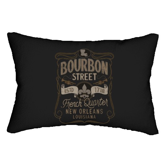 Bourbon Street French Quer New Orleans Lumbar Pillows