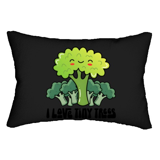 Broccoli I Love Tiny Trees Lumbar Pillows