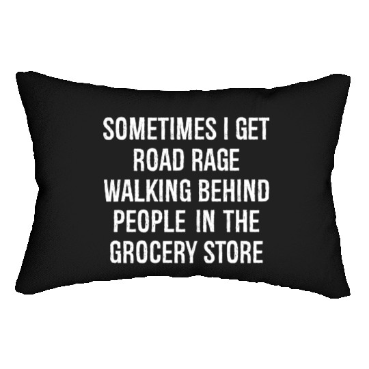 sometimes i get road race walking behind people Lumbar Pillows