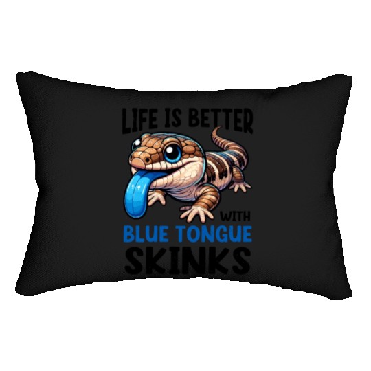 Lizard Collector Reptile Lover Blue Tongue Skink Lumbar Pillows