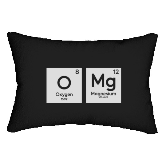OMG periodic table in chemistry Lumbar Pillows