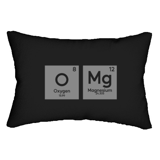OMG periodic table in chemistry Lumbar Pillows