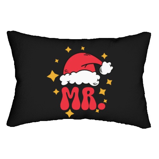 Mr And Mrs Claus Christmas Couples Matching Pajama Lumbar Pillows